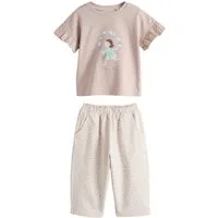 Next Top & Hose Kurzärmliges Oberteil und Hose im Barrel-Schnitt (2-tlg)