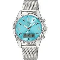 MASTER TIME Funkchronograph Sporty MTGA-10963-32M, Quarzuhr, Armbanduhr, Herrenuhr, Edelstahlarmband, analog, digital