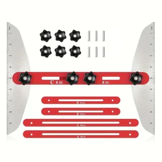 Stair Tread Gauge Template Tool Aluminum Alloy Stair Tread Jig for Stairs /Risers / Partitions / Self and Cutting Dryw