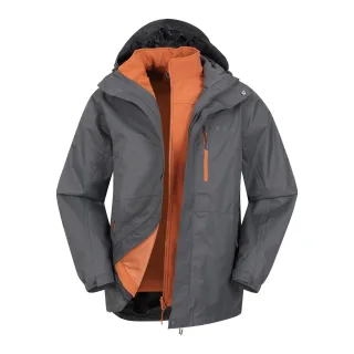 Mountain Warehouse - "Bracken Extreme" Jacke, wasserfest 3 in 1 für Herren (Holzkohle)