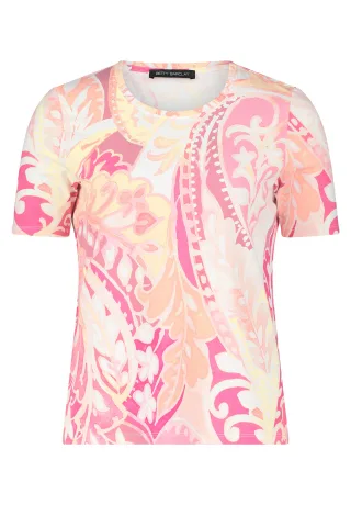 Betty Barclay - Basic Shirt rosé/yellow - Gr. - 48