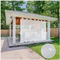 BTTO V&G Outdoorvorhang Transparent Gardinen mit Ösen,Terrassenvorhang Wasserdichte (1 St), transparent, Outdoor Voile Vorhang