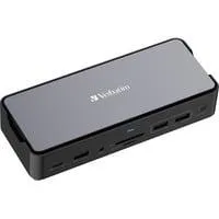 USB-C Pro Docking Station 15 in 1 inkl. 256 GB SSD, Dockingstation aluminium/schwarz, HDMI, DP, RJ-45, USB-A, USB-C, SD, microSD, Audio