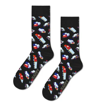 happy socks - Traffic Jam Sock Schwarz - Gr. - 43.5