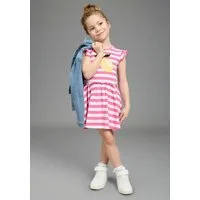KIDSWORLD Jerseykleid mit Pailletten für kleine Mädchen - Kirschen oder Zitronen Motiv festlich, kniefrei, verspielt, aus Baumwollmischung