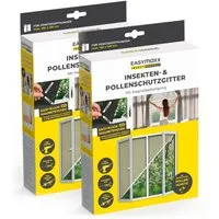 EASYmaxx Insektenschutz-Fensterrahmen Insect Protect Insekten- & Pollenschutzgitter 150 x 130 cm, (2-St), Moskitonetz zuschneidbar, Einfache Montage mit 12 Magneten