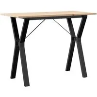 vidaXL Esstisch Esstisch Y-Gestell 100x50x75 cm Massivholz Kiefer und Stahl (1-St)