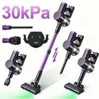 lubluelu Akku-Hand-und Stielstaubsauger P4 kabellos 50 Minuten Laufzeit Akkustaubsauger mit Geen LED, 150 W, beutellos, 30 kPa / Staubentleerung mit einem Klick