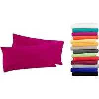 MOON Heimtextilien Kissenbezug / Seitenschläferkissenbezug 2er Pack MOON-Luxury Linon 100% Baumwolle, Linon