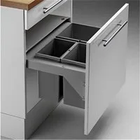 WESCO Einbaumülleimer 839603-11 Pullboy Soft Shorty 60 SW (17+2x8 Liter)