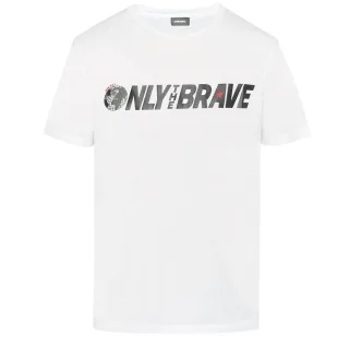 Diesel T-Just-SV Only The Brave Logo Weißes T-Shirt