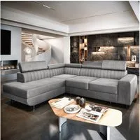 Masseno Ecksofa NOLA mit Schlaffunktion L-Form, Sofa mit Bettkasten