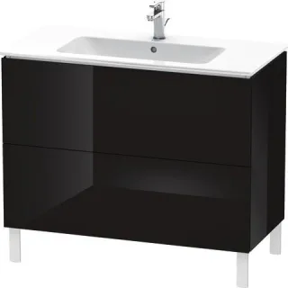 Duravit L-Cube Waschtischunterbau bodenstehend Schwarz Hochglanz 1020x481x704 mm - LC662704040 LC662704040