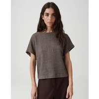 OPUS Sweatshirt mit 3D-Struktur Formstabiler Look mit cleaner Linienführung