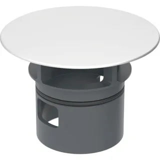 Geberit Ventilabdeckung f. HWB-Anschluss mit integr. Überlauf seidenglanz-verchr., 241993461 241993461