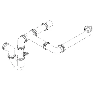 Grohe Siphon 42619 für Küchenspülen , 42619000 42619000