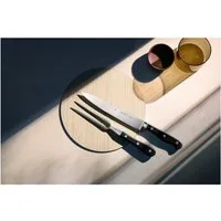 WMF Messer-Set Spitzenklasse Plus (Set, 2-tlg., 1x Tranchiermesser 20 cm, 1x Tranchiergabel 12 cm), Messerklingen aus Spezialklingenstahl, Made in Germany