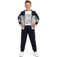 Fashion Boy Trainingsanzug Kinder Trainingsanzug 3-tlg. Freizeitanzug mit T-Shirt JF3496e (Set, Jacke, Hose + T-Shirt)