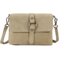 ITALYSHOP24 Schultertasche Made in Italy Damen Leder Tasche Umhängetasche Handtasche CrossOver, Schultertasche CrossBody Wildleder Abendtasche Echtleder Messenger