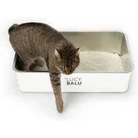 LucyBalu Katzentoilette STEELOO Edelstahl Katzenklo geruchsfrei, Katzentoilette aus Edelstahl