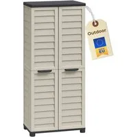 GarPet Garten-Geräteschrank Gartenschrank Wetterfest Outdoor Kunststoffschrank Balkonschrank