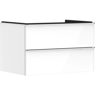 hansgrohe Xelu Q Waschtischunterschrank 54074000 780x485x550mm, 2 Schubkästen, weiß hochglanz, chrom