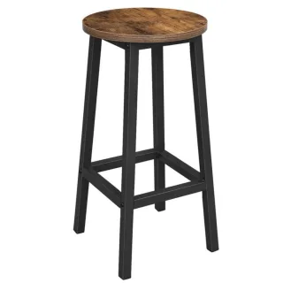 Begryf Barhocker, Dunkelbraun, Schwarz, Holzwerkstoff, 32x65x32 cm, Esszimmer, Barmöbel, Barhocker