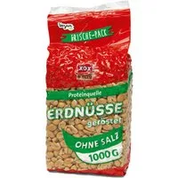 XOX Knabberei, XOX geröstete Erdnüsse ohne Salz in einem fein nussigen Aroma 1000g