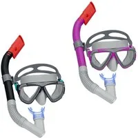 Bestway Schnorchel Dominator™ (Packung, 1 St., Verstellbares, zweigeteiltes Kopfband), 100% latexfrei