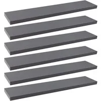 Woltu Wandregal, 6-tlg., Schweberegal Regal Wanddeko aus MDF