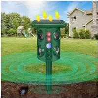 ANYSUN Ultraschall-Tierabwehr Solar Ultraschall Rattenabwehr - Wasserdicht IP65,Rattenstop, Ultraschall-Repeller, Ultraschall-Mäuseabwehrgeräte, Solar Marderschreck & Rattenabwehr - 9m Reichweite Außen