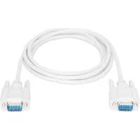 Serielles Datatransfer Anschlusskabel, D-Sub9 (Stecker) > D-Sub9 (Stecker) beige, 2 Meter