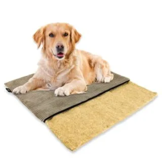 Rohrschneider mümmi Hundematte Hanf, abnehmbarer Cordbezug taupe 68 cm, 2 cm, 50 cm