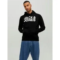Jack & Jones Kapuzensweatshirt JJECORP Kapuze und Frontprint bedruckt, modisch, regular fit, Baumwollmischung, Rundhals