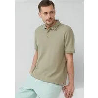 s.Oliver Kurzarmshirt Polo-Shirt Poloshirt aus Waffelpiqué