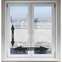 INDIGOS UG Fensterfolie FrostLine – Sichtschutzfolie Streifen Satiniert für Dusche & Bad