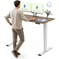 FLEXISPOT Schreibtisch Elektrisch Höhenverstellbarer Schreibtisch EC5 LITE mit Dualmotor (25MM einteiliger Tischplatte & 3-fach Teleskop, 4 Speicherhöhen & Antikollisionssystem), 120x80/140x80/160x80/180x80