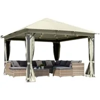 BRAST Pavillon Aluminium Infinity 4x4m viele Modelle & Farben inkl. Moskitonetz, wahlweise mit LEDs wasserdicht, stabil, UV-Schutz