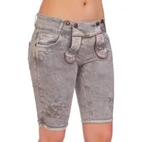 Hangowear Trachtenjeans Trachtenjeans Damen - OVIDA Bermuda - rot, hellgrau
