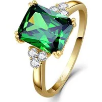 Jumpeak Diamantring 3.5ct Kultivierter Smaragd,lab grown diamant ring,gold 585 ring, Eheringe,Liebes Geschenk für Sie,geschenk ideen für frau,14K Gold