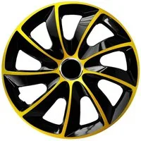 NRM Radkappe STIG extra 16 Zoll in Gold/Schwarz, 16 in Zoll, (4-St) Radzierblenden für Stahlfelgen Zweifarbige Radkappen Satz 4er Set 16"