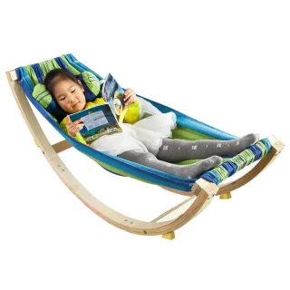 SoBuy Kinderhängematte, Mehrfarbig, Holzwerkstoff, 124x45x36 cm, Babymöbel, Babybetten, Stubenwagen & Babywiegen