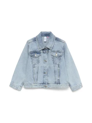 VERO MODA - VMTESSA LS OVERSIZE DENIM JACKET GA GIRL Light Blue Denim - Gr. - 128