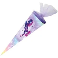 Nestler Schultüte Nestler Schultüte Galaxy Unicorn rund mit Tüllverschluss 50cm