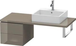 Duravit L-Cube Unterschrank für Konsole Flanell Grau Hochglanz 420x547x400 mm - LC583608989 LC583608989