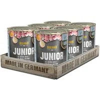 Belcando Junior Geflügel mit Ei - hochwertiges Nassfutter aus der Dose 6x800g, Nassfutter für: Hunde