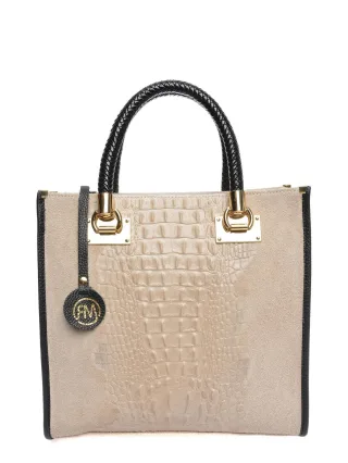 Roberta M Beige Rindsledertasche