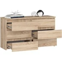 Raumhirsch Furniture Kommode 6 Schubladen - Stylisches Sideboard - Möbelstück, (viele Farbvarianten - Maße: 100 x 57 x 35 cm) - Hochwertig & stabil