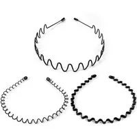 LuxusKollektion Haarband 3er Set Metall Haarbänder für Männer und Frauen Yoga Outdoor Sport