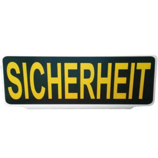 Clip Einsatzschild für die Sonnenblende SICHERHEIT